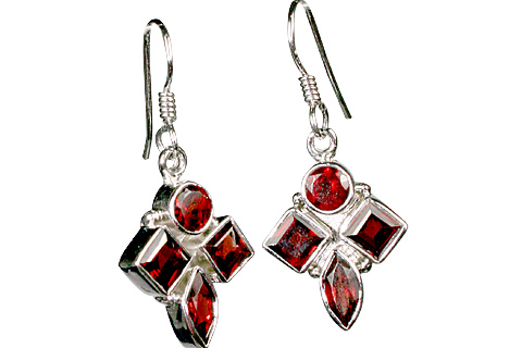 SKU 10133 - a Garnet earrings Jewelry Design image