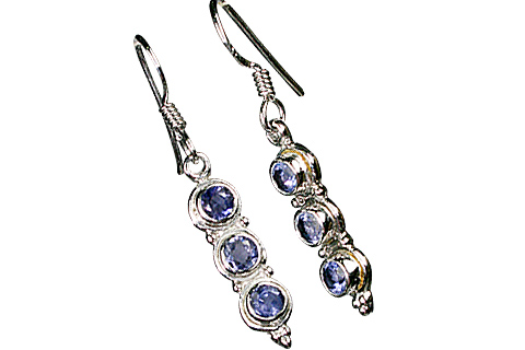 SKU 10144 - a Iolite earrings Jewelry Design image