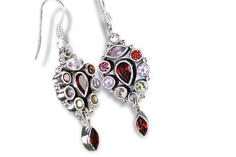 SKU 1030 - a Multi-stone Earrings Jewelry Design image