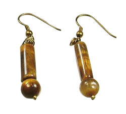 SKU 1031 - a Tiger eye Earrings Jewelry Design image