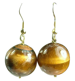 SKU 1033 - a Tiger eye Earrings Jewelry Design image