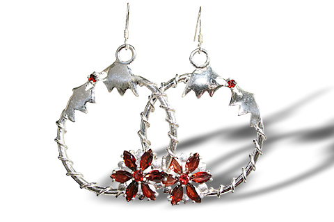 SKU 10372 - a Garnet earrings Jewelry Design image