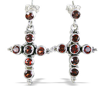 SKU 1042 - a Garnet Earrings Jewelry Design image