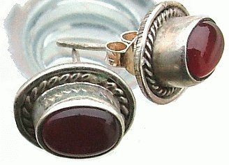 SKU 1050 - a Carnelian Earrings Jewelry Design image