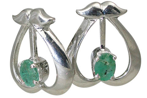 SKU 10512 - a Emerald earrings Jewelry Design image