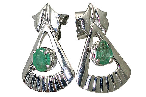 SKU 10513 - a Emerald earrings Jewelry Design image