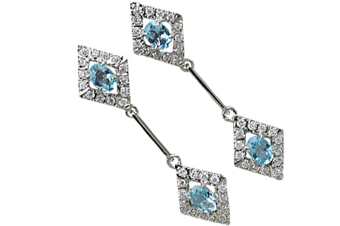 SKU 10522 - a Blue Topaz earrings Jewelry Design image