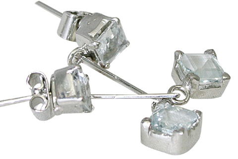 SKU 10525 - a Aquamarine earrings Jewelry Design image