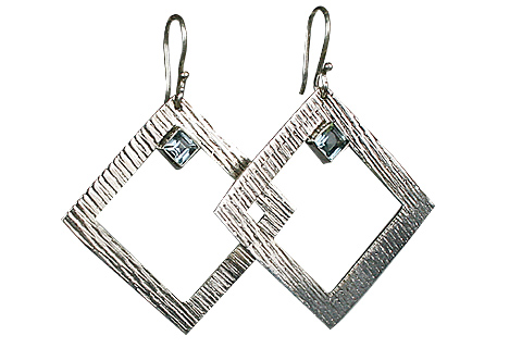 SKU 10666 - a Blue Topaz earrings Jewelry Design image