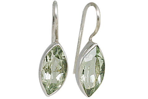SKU 10672 - a Green amethyst earrings Jewelry Design image