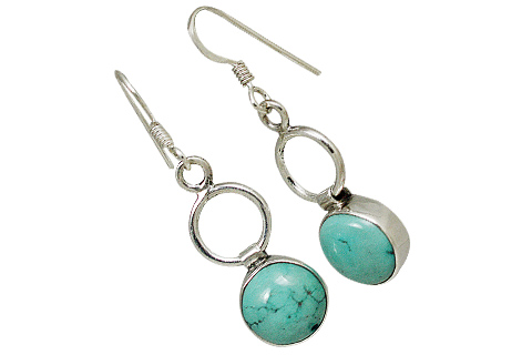 SKU 10684 - a Turquoise earrings Jewelry Design image