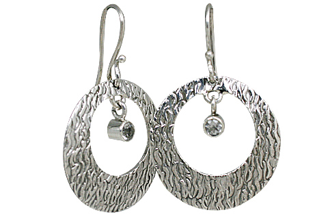 SKU 10699 - a White topaz earrings Jewelry Design image