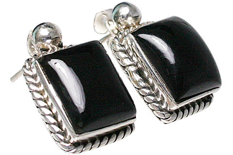 SKU 10704 - a Onyx earrings Jewelry Design image