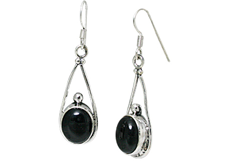 SKU 10713 - a Onyx earrings Jewelry Design image