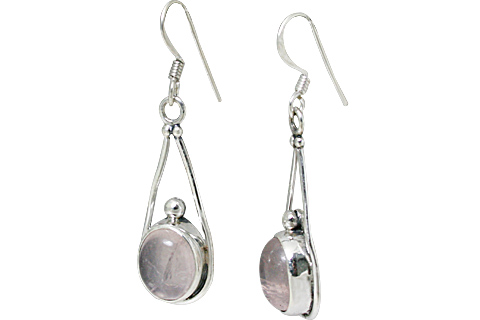 SKU 10714 - a Rose quartz earrings Jewelry Design image