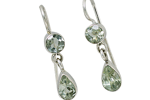 SKU 10718 - a Green amethyst earrings Jewelry Design image