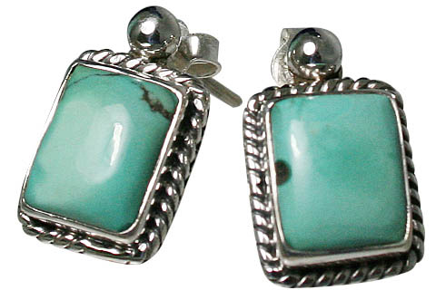 SKU 10723 - a Turquoise earrings Jewelry Design image
