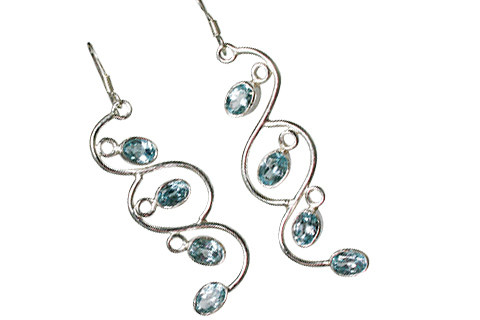 SKU 10742 - a Blue Topaz earrings Jewelry Design image