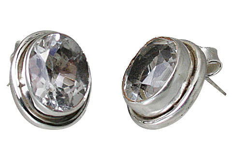 SKU 10755 - a White topaz earrings Jewelry Design image