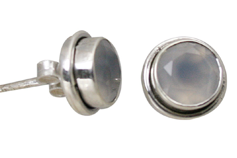 SKU 10756 - a Chalcedony earrings Jewelry Design image
