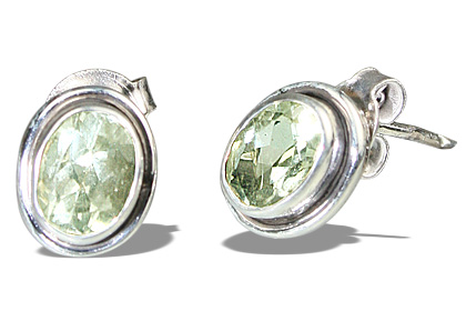 SKU 10758 - a Green amethyst earrings Jewelry Design image
