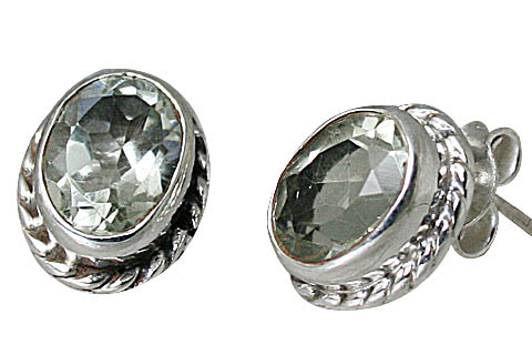 SKU 10759 - a Green amethyst earrings Jewelry Design image