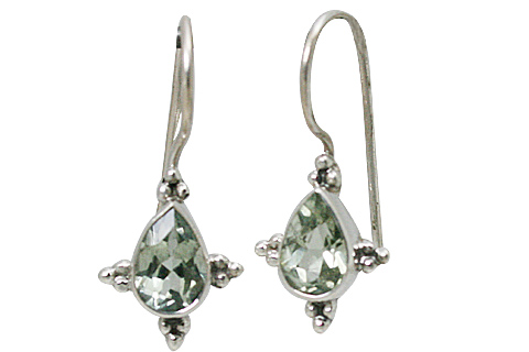 SKU 10762 - a Green amethyst earrings Jewelry Design image