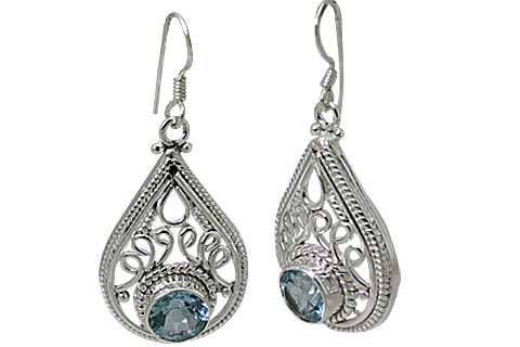 SKU 10768 - a Blue Topaz earrings Jewelry Design image