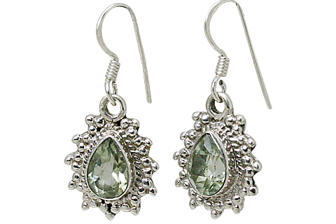 SKU 10775 - a Green amethyst earrings Jewelry Design image