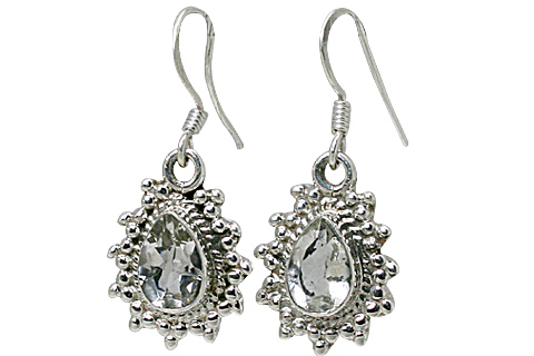 SKU 10778 - a White topaz earrings Jewelry Design image