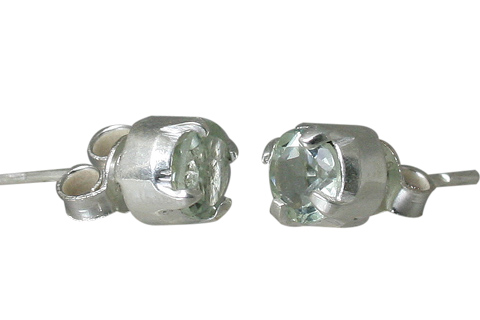 SKU 10782 - a Green amethyst earrings Jewelry Design image
