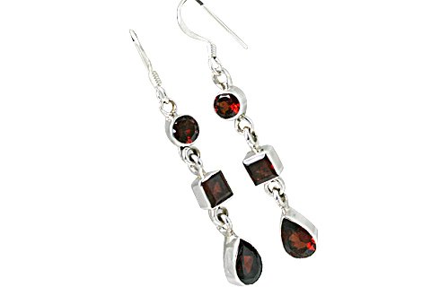 SKU 10784 - a Garnet earrings Jewelry Design image