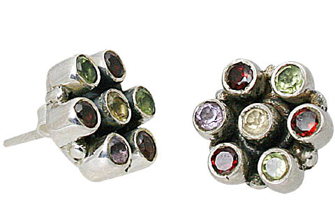 SKU 10787 - a Multi-stone earrings Jewelry Design image