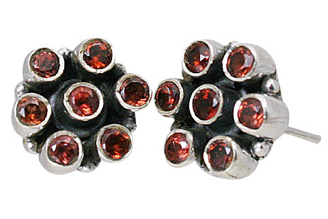 SKU 10789 - a Garnet earrings Jewelry Design image