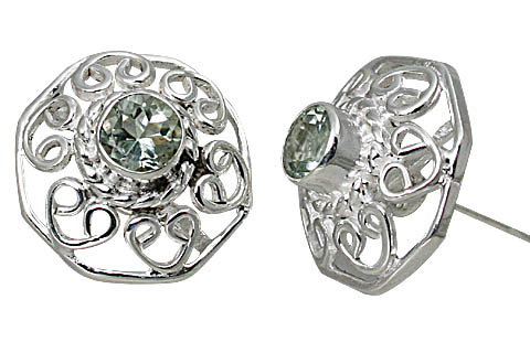 SKU 10792 - a Green amethyst earrings Jewelry Design image