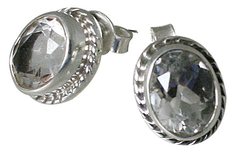 SKU 10795 - a White topaz earrings Jewelry Design image