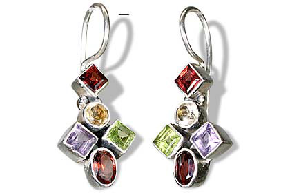 SKU 1080 - a Multi-stone Earrings Jewelry Design image