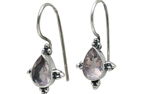 SKU 10809 - a Rose quartz earrings Jewelry Design image