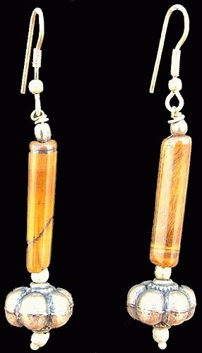 SKU 1081 - a Tiger eye Earrings Jewelry Design image