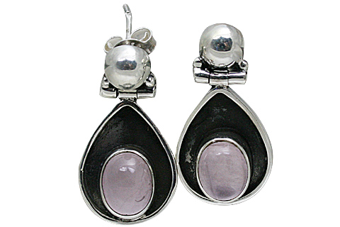 SKU 10811 - a Rose quartz earrings Jewelry Design image