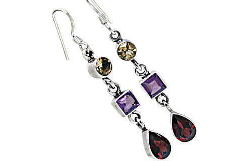 SKU 10813 - a Multi-stone earrings Jewelry Design image