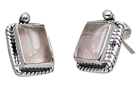 SKU 10815 - a Rose quartz earrings Jewelry Design image