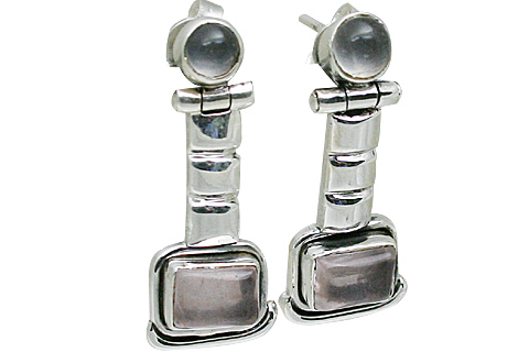 SKU 10822 - a Rose quartz earrings Jewelry Design image