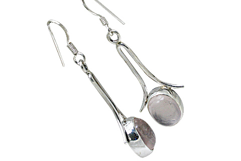 SKU 10829 - a Rose quartz earrings Jewelry Design image