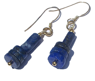 SKU 1083 - a Lapis Lazuli Earrings Jewelry Design image