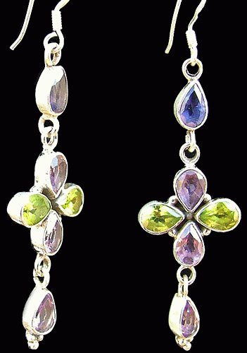 SKU 1087 - a Multi-stone Earrings Jewelry Design image