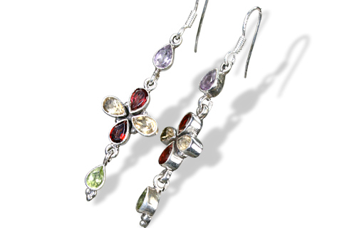SKU 1088 - a Multi-stone Earrings Jewelry Design image