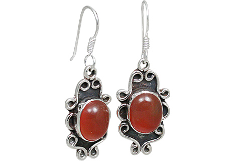SKU 10880 - a Carnelian earrings Jewelry Design image
