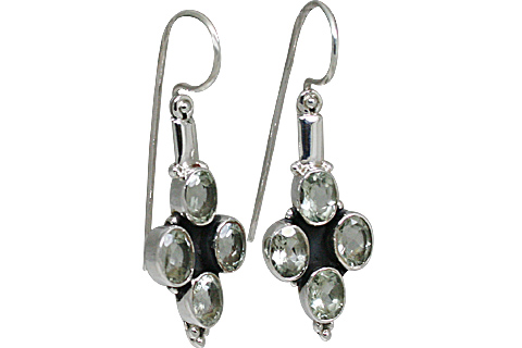 SKU 10891 - a Green amethyst earrings Jewelry Design image