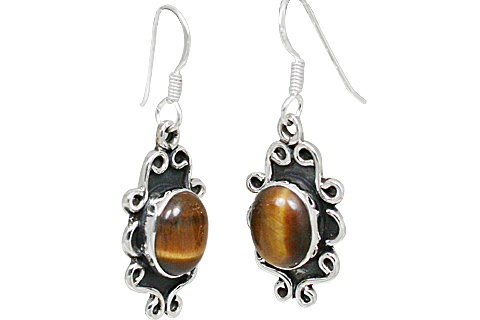 SKU 10894 - a Tiger eye earrings Jewelry Design image